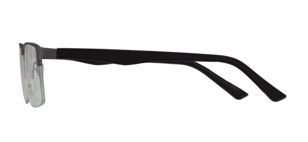 CARETTA Eyeglasses Teenage,Adult Man Rectangular Half Framed Metal Unfiltered CRTTA 7850-C.M02